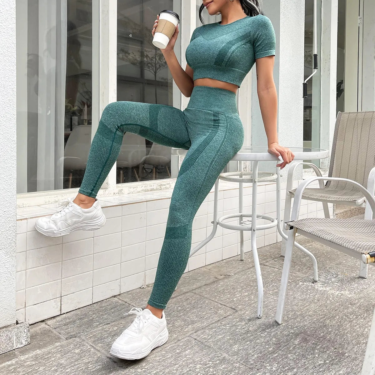 2-piece legging Set & Top High-waisted Pants