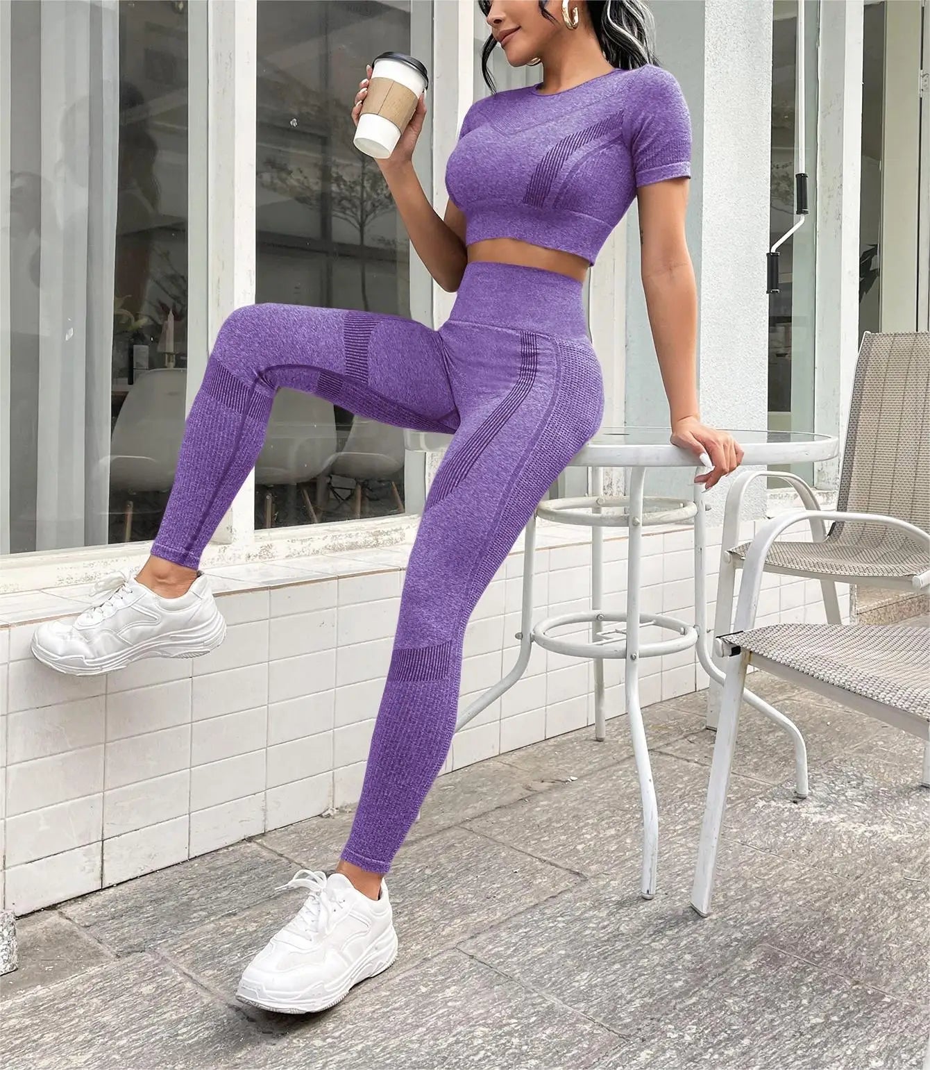 2-piece legging Set & Top High-waisted Pants