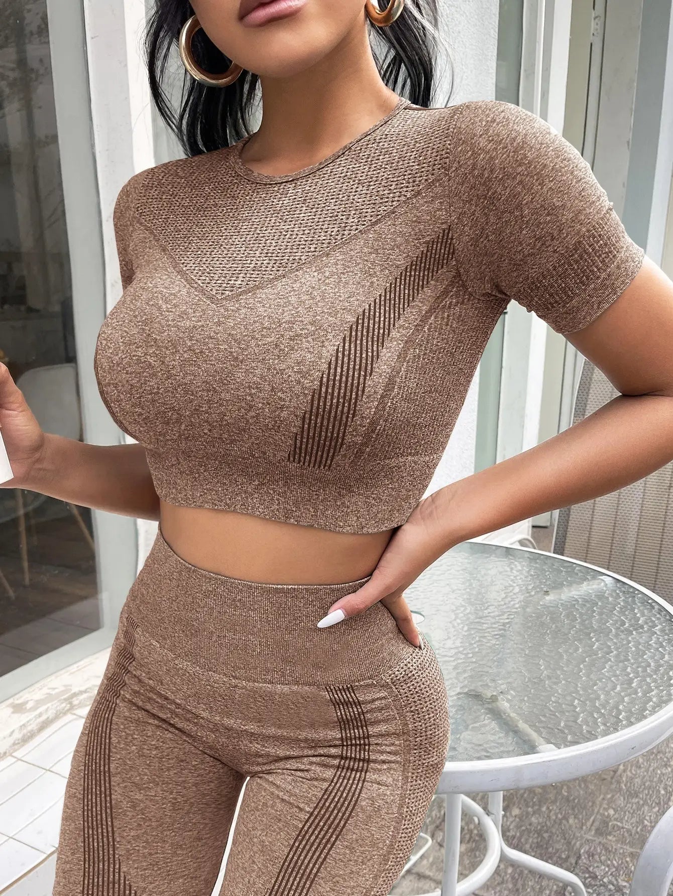 2-piece legging Set & Top High-waisted Pants