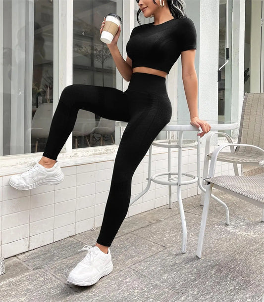 2-piece legging Set & Top High-waisted Pants