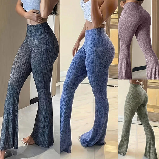 Slim High Waist Capris Sexy Flare Pants